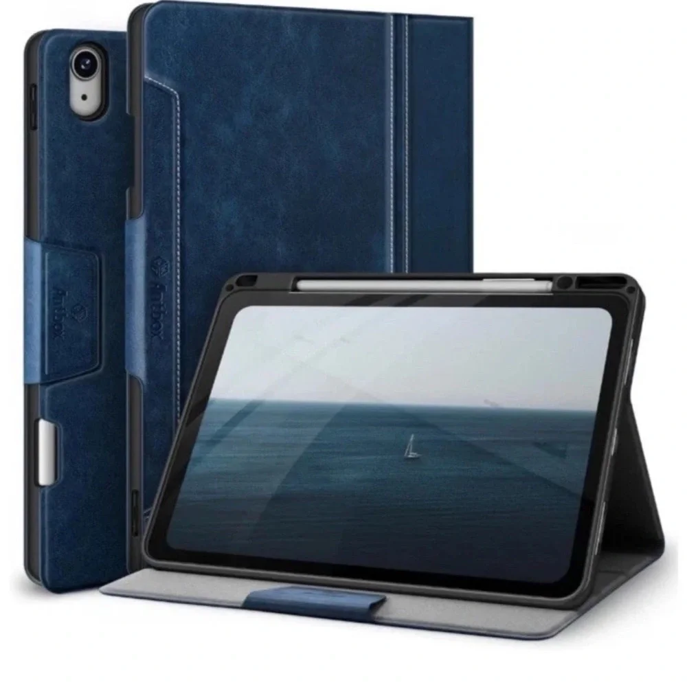 Antbox for iPad Pro 13 Inch Case M4(2024), Built-in Pencil Holder (navy)